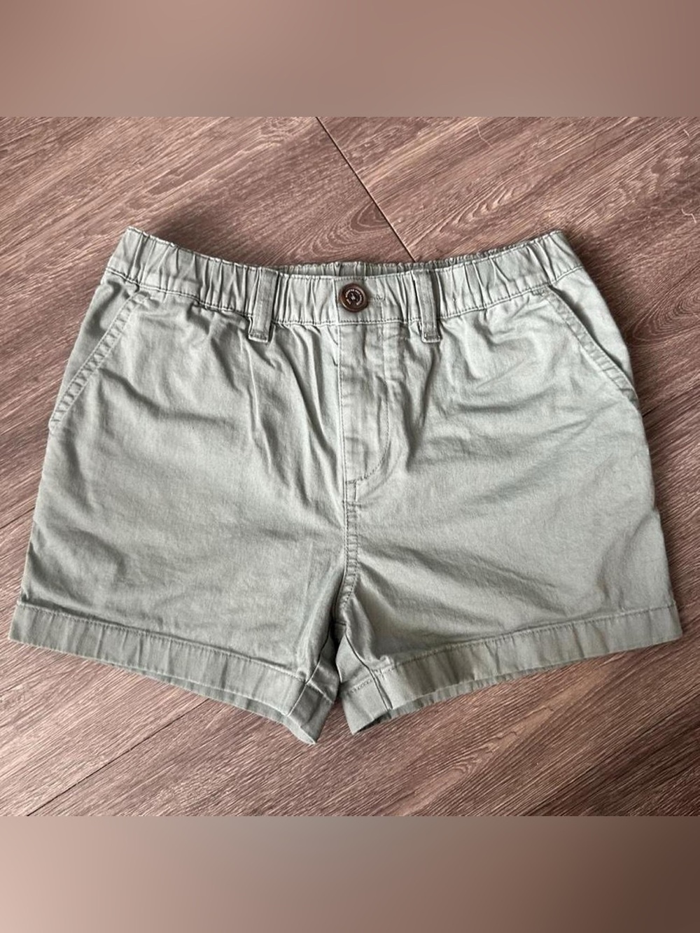 Chubbies Originals 4 Inseam Olive Sage Green Elastic Waist Shorts Women's M